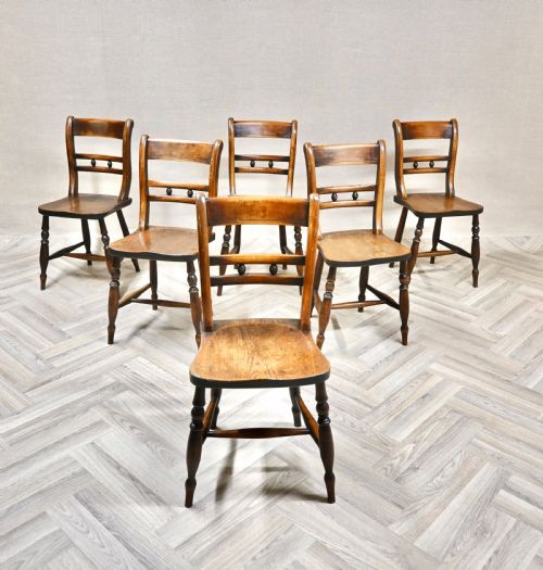 True Set 6 Windsor Barback Country Kitchen Chairs