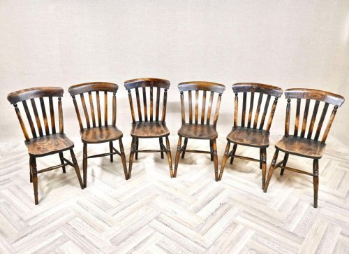 Set 6 Windsor Lathback Kitchen Chairs