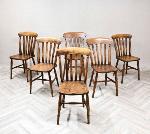 Set 6 Windsor Lathback Kitchen Chairs