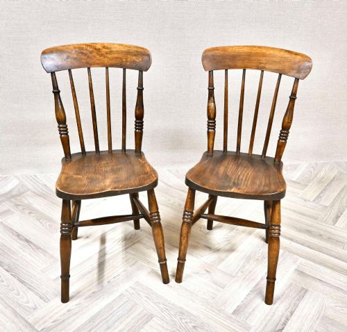 Pr Windsor Stickback Kitchen Chairs
