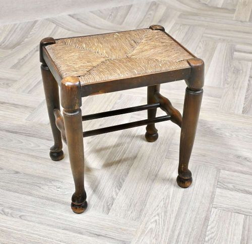 Rush Seated Stool View II