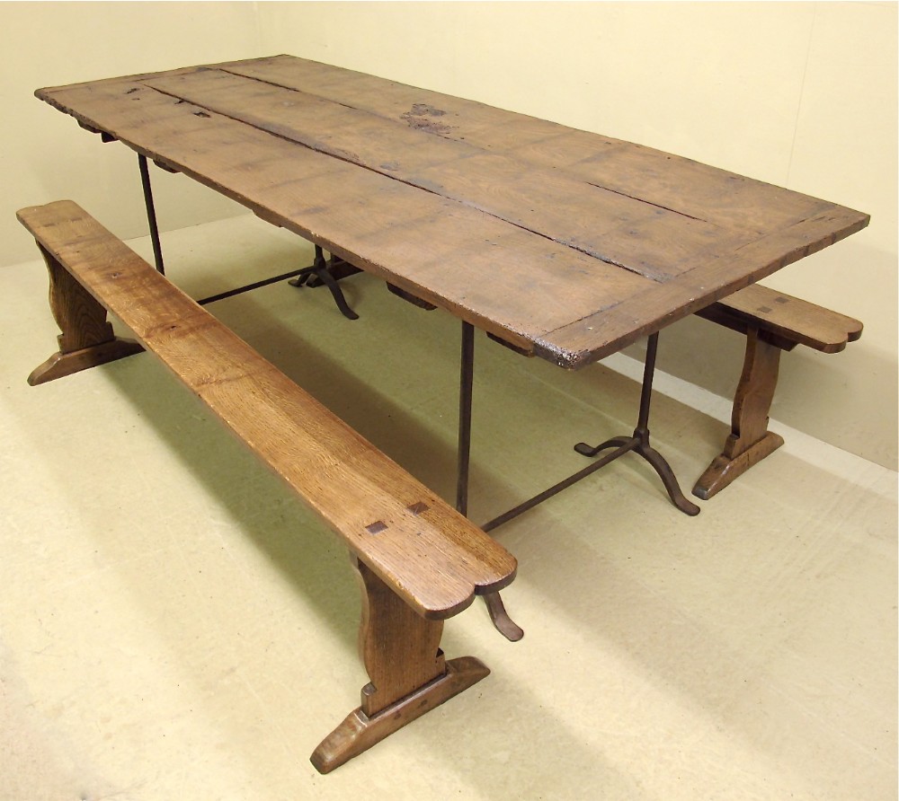 Antique Table & Benches