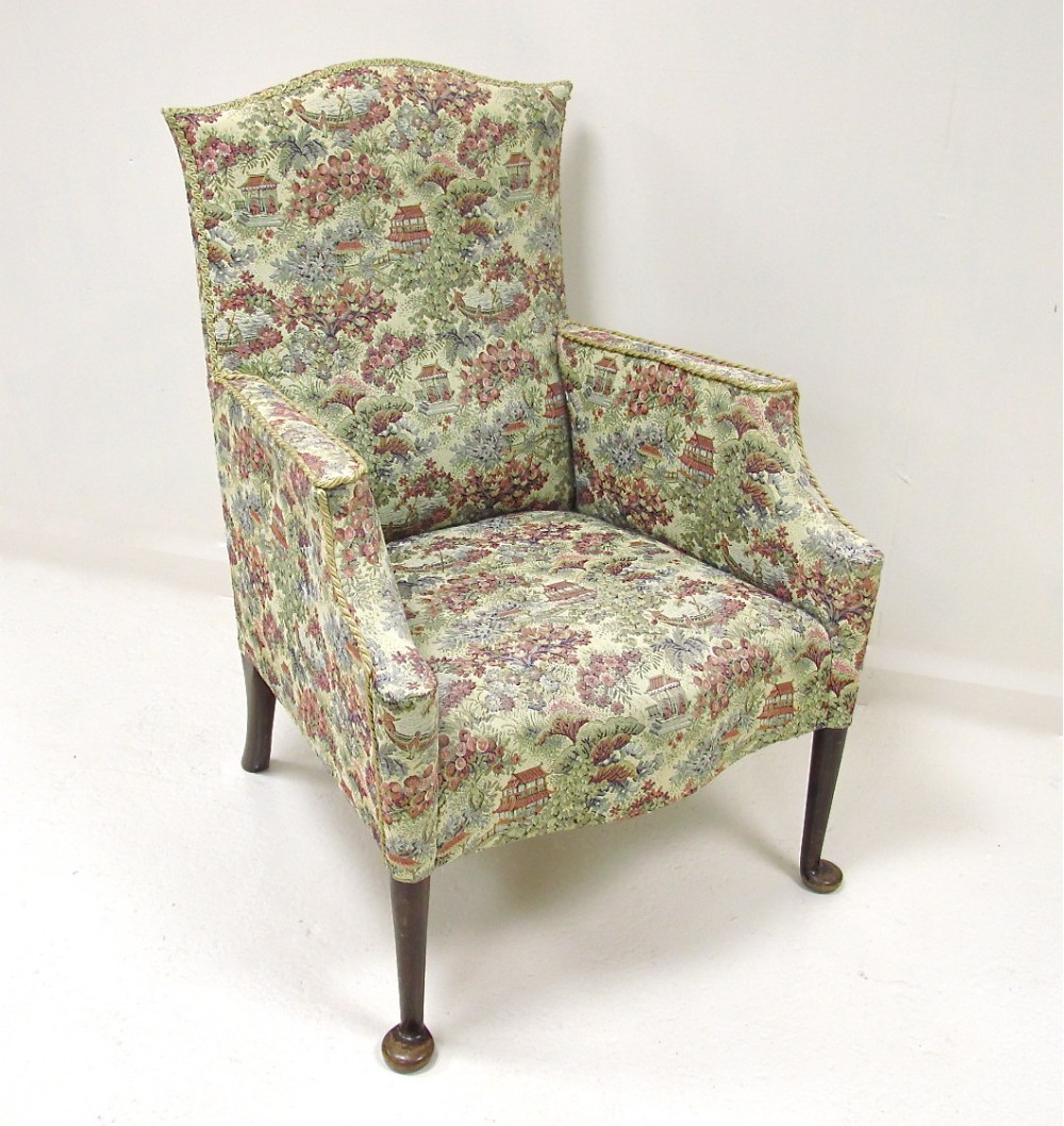 Upholstered Wing Armchair