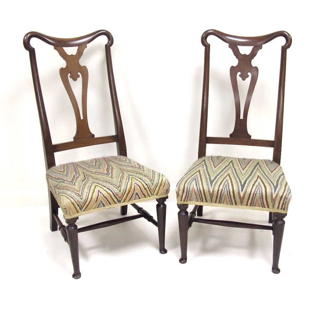 Pr Mahogany Occasional Chairs