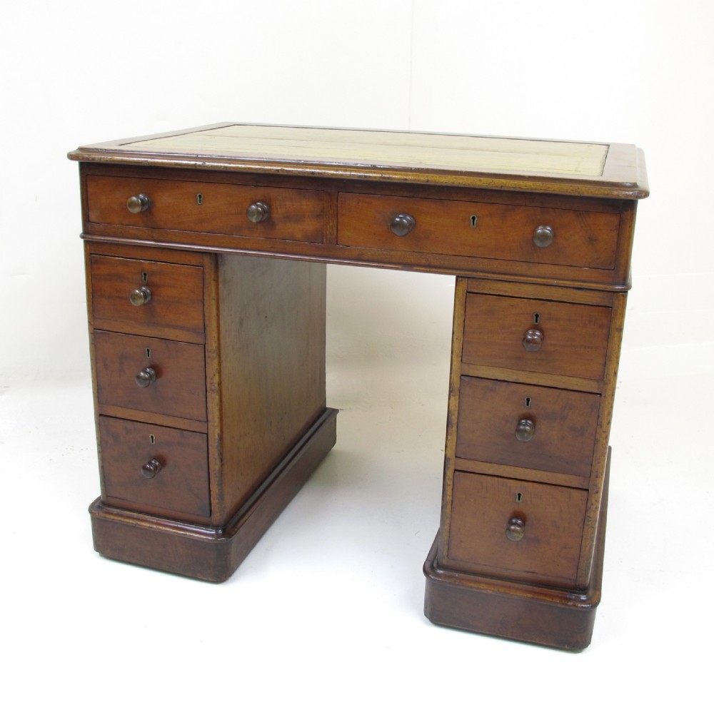Small Mahogany Pedestal Desk