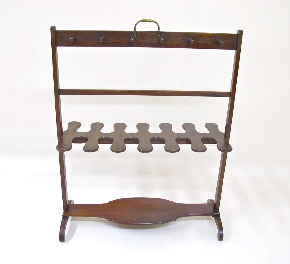 Mahogany Boot and Whip Stand