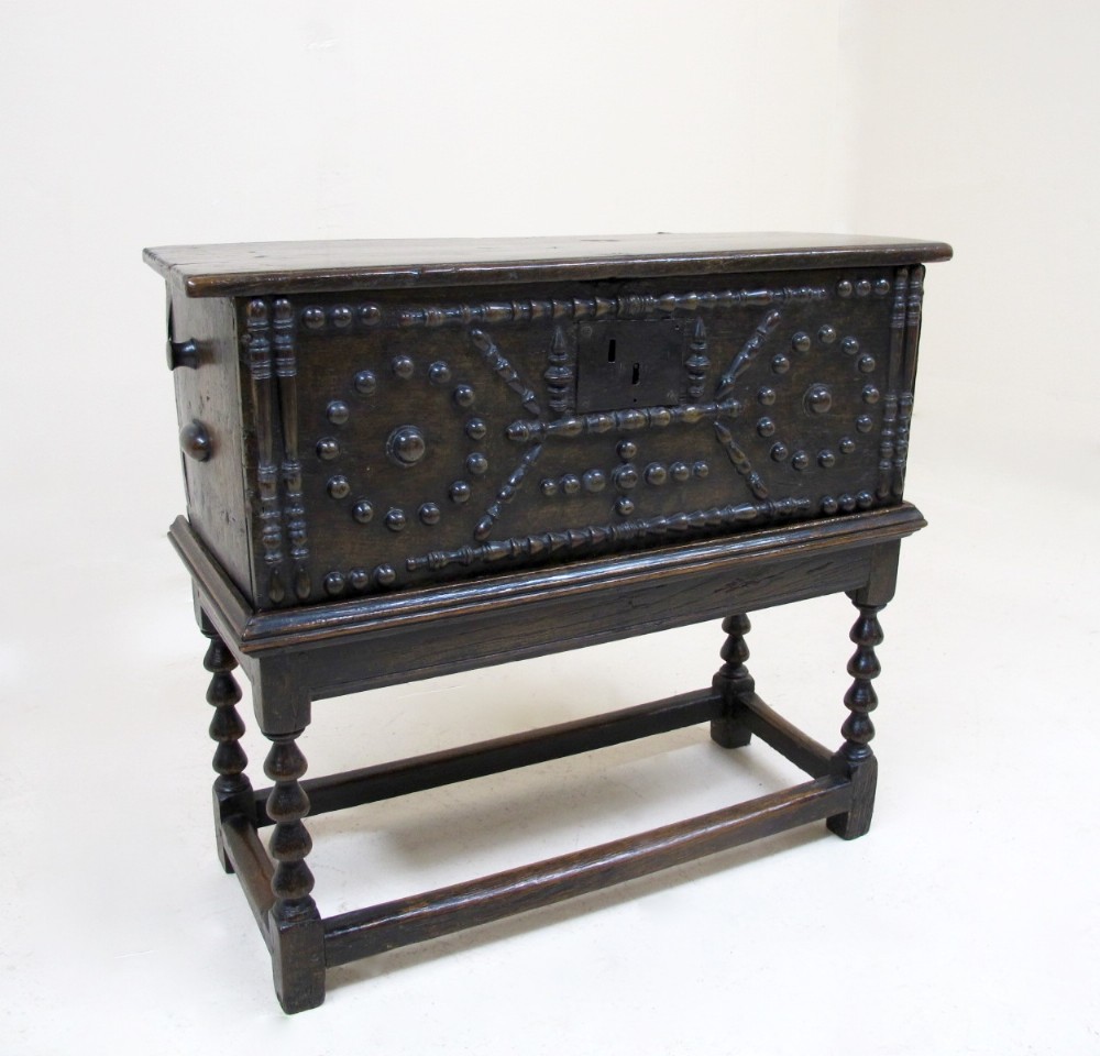 Oak Coffer on Stand