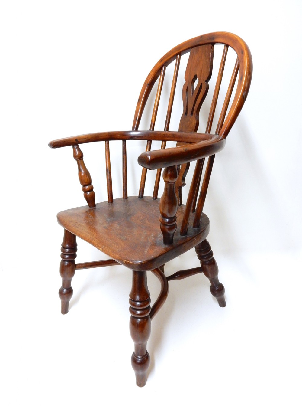 Child's Windsor Yew Wood Armchair