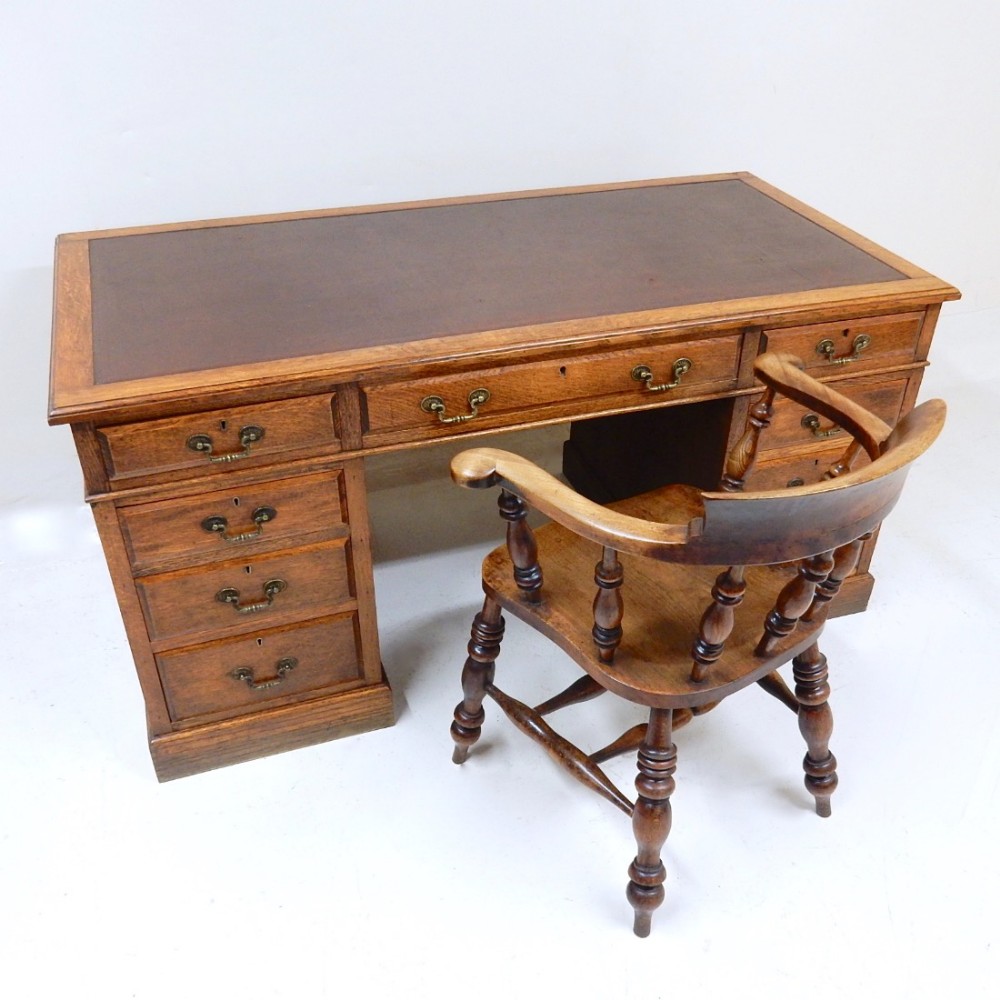 Oak Pedestal Desk