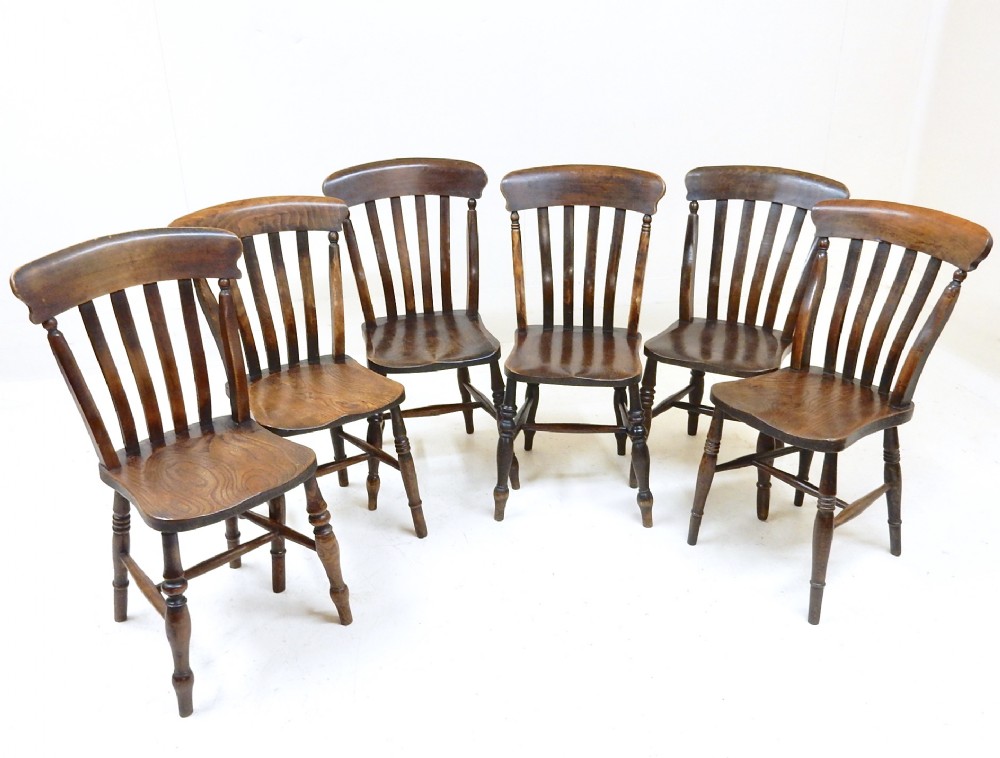 Set 6 Antique Kitchen Chairs