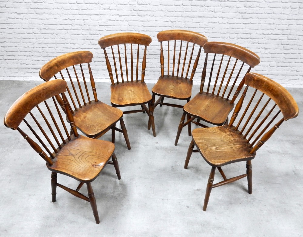 Set 6 Windsor Kitchen Chairs View IV