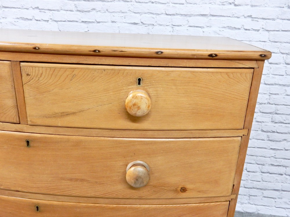 Bow Fronted Pine Chest of Drawers View VI