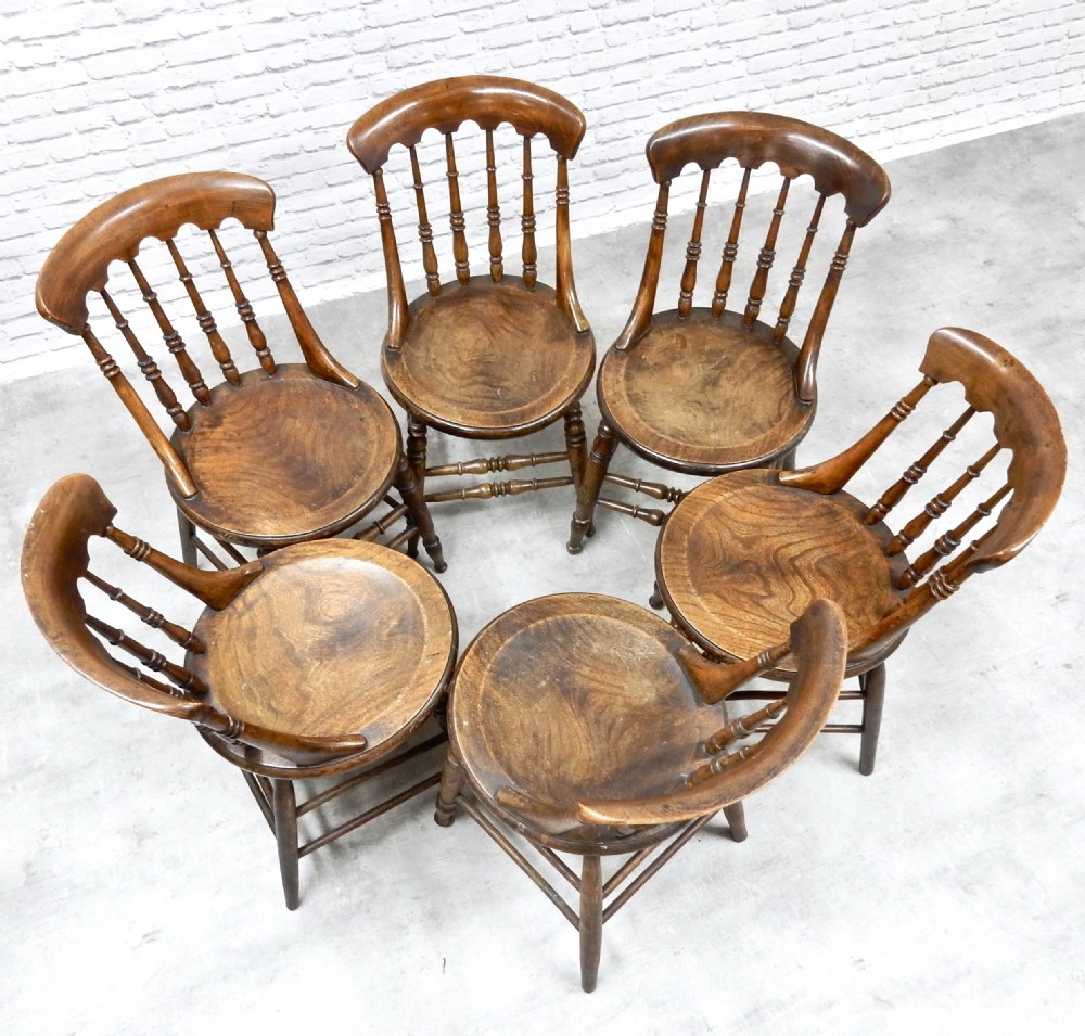 Set 6 Country Kitchen Chairs