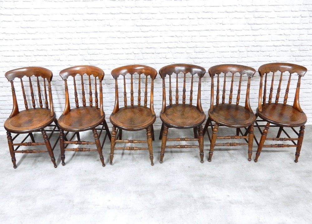 Set 6 Country Kitchen Chairs View V