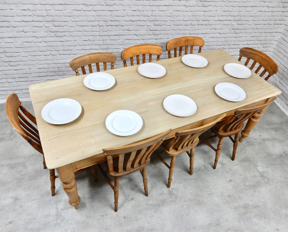 Large C19th Farmhouse Table View VII