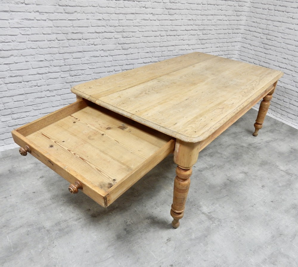 Large Victorian Pine Table View III