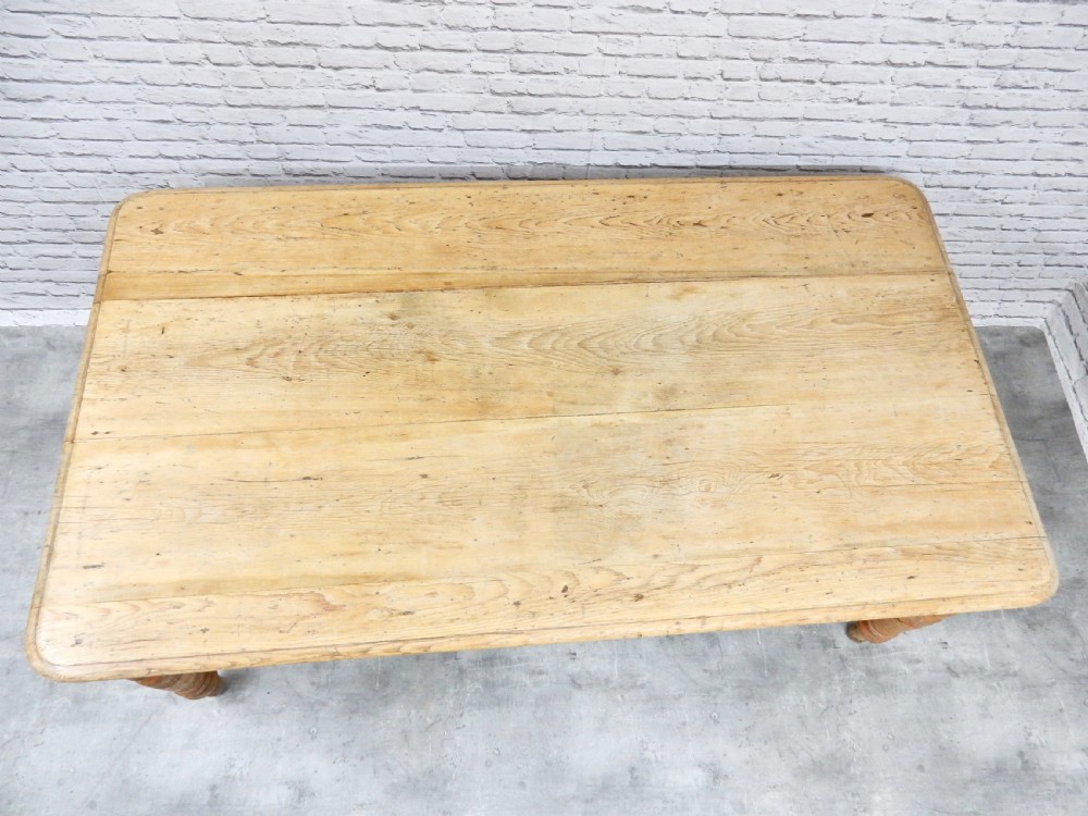 Large Victorian Pine Table View IV