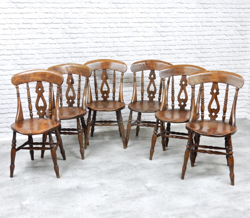 Set 6 Windsor Kitchen Chairs View III