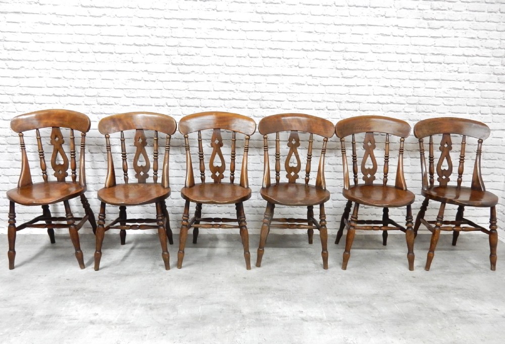 Set 6 Windsor Kitchen Chairs View IV