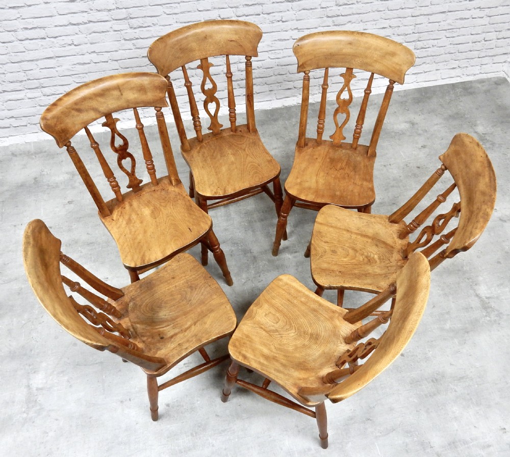 Set 6 Country Kitchen Chairs View VI