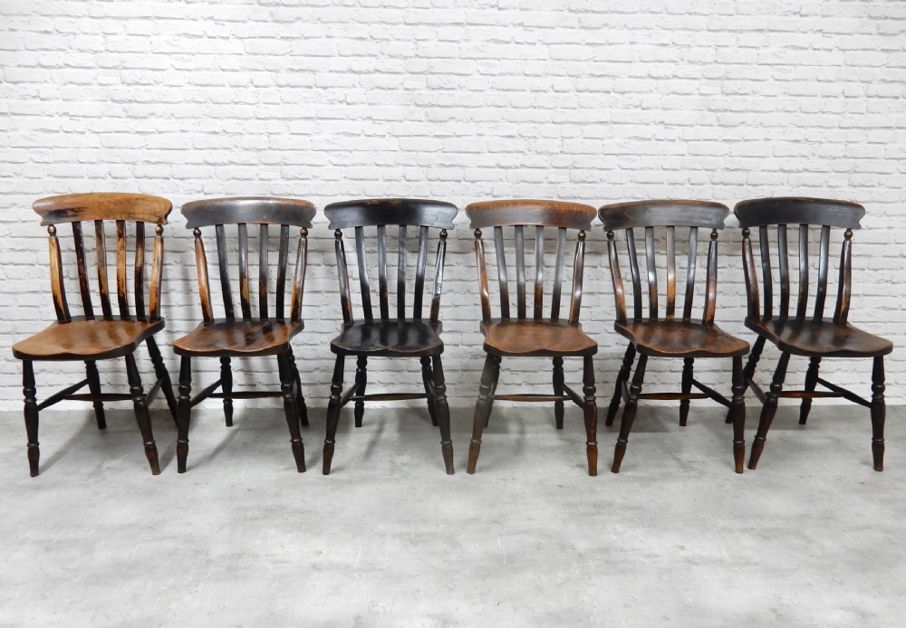 Set 6 Windsor Kitchen Chairs View V