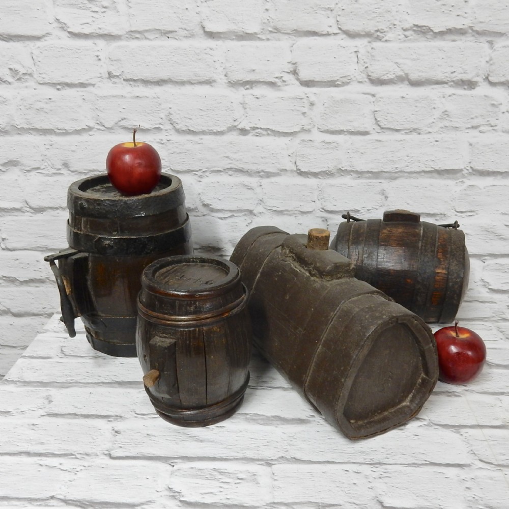Collection 4 Treen Cider Costrels