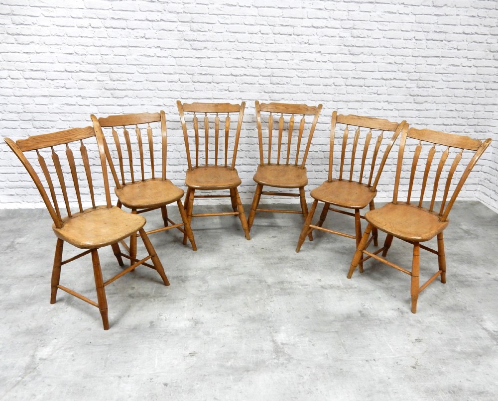 6x American Windsor Kitchen Chairs View IV