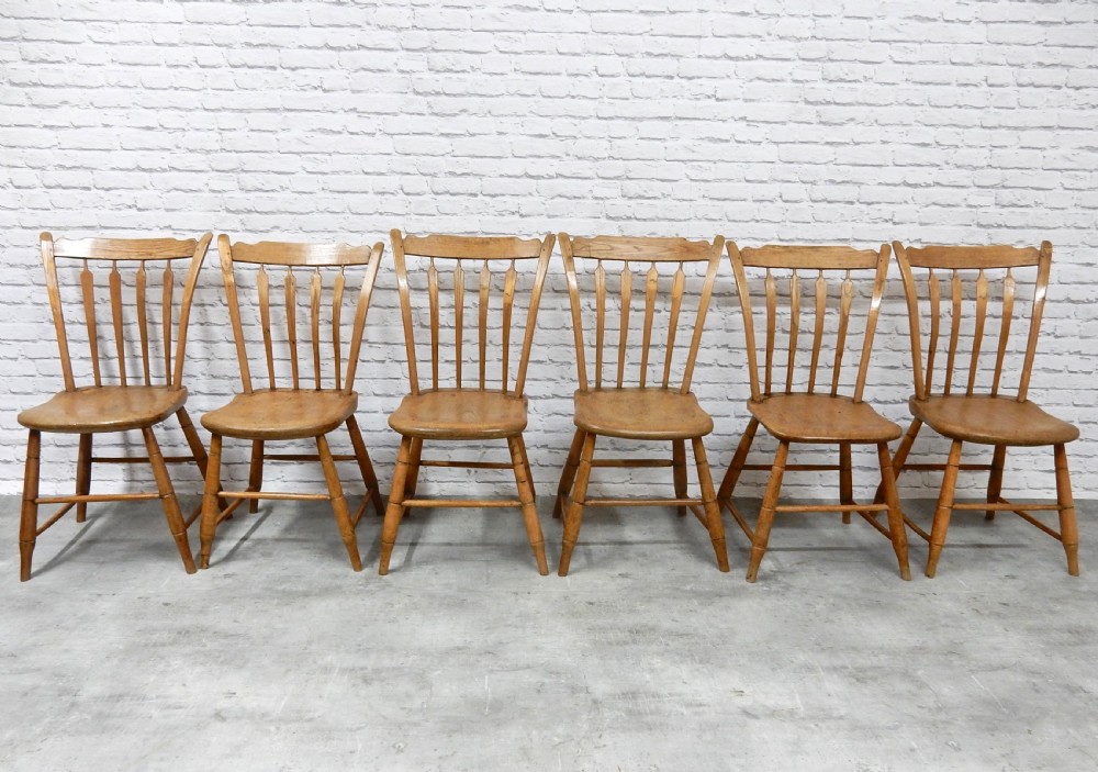 6x American Windsor Kitchen Chairs View V