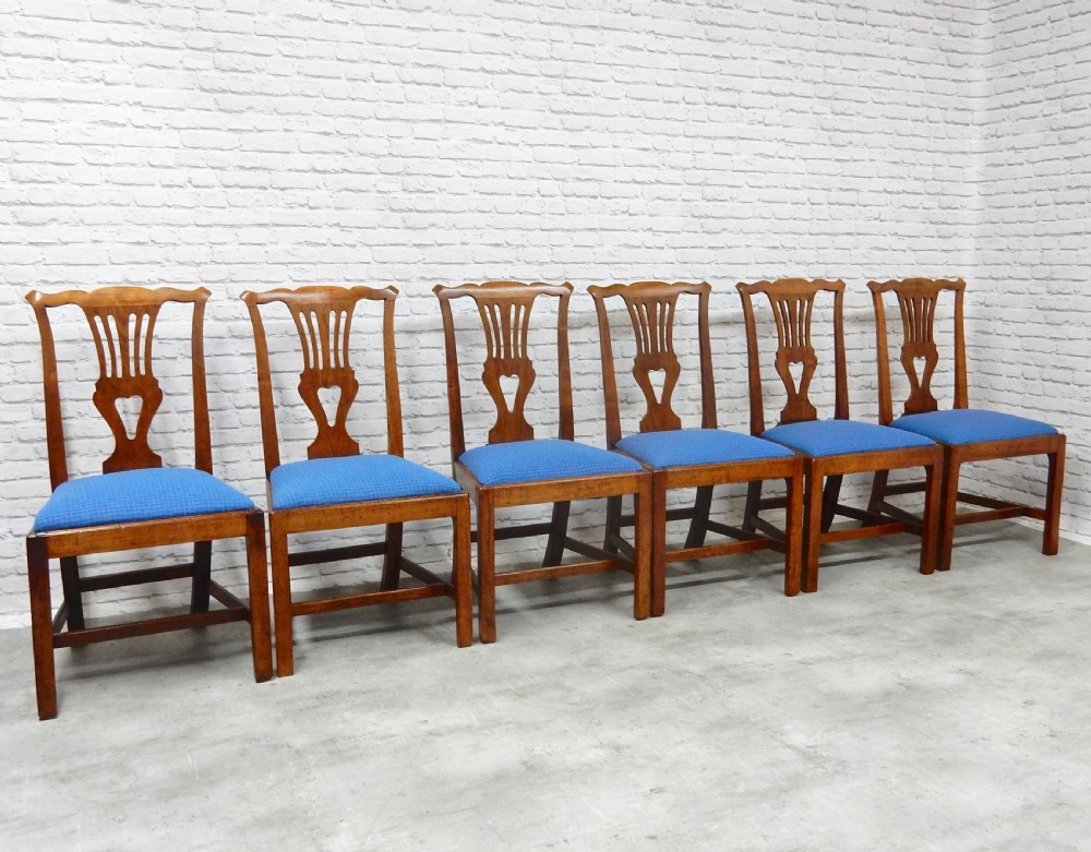 Set 6 Fruitwood Dining Chairs View III