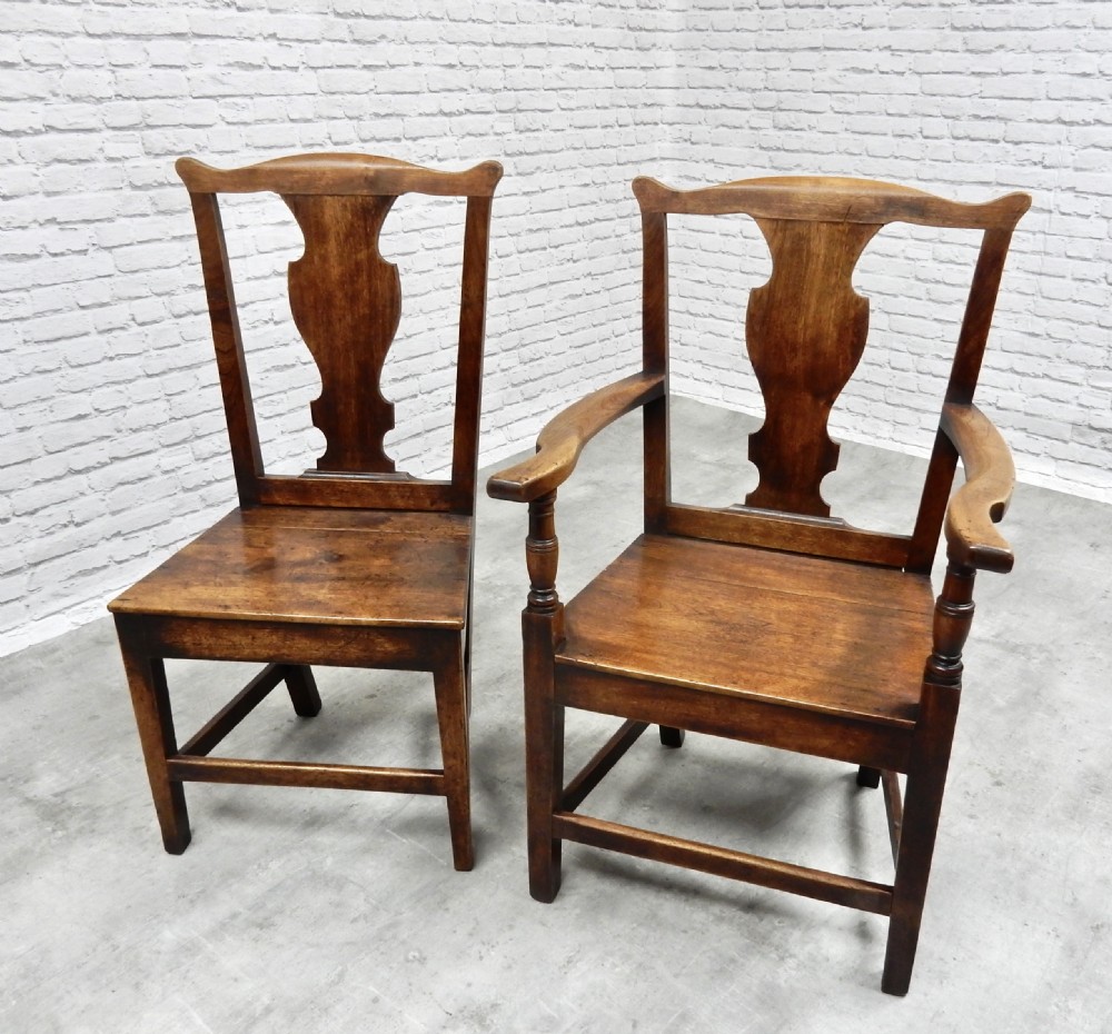 Set of Seven Oak Dining Chairs View VII