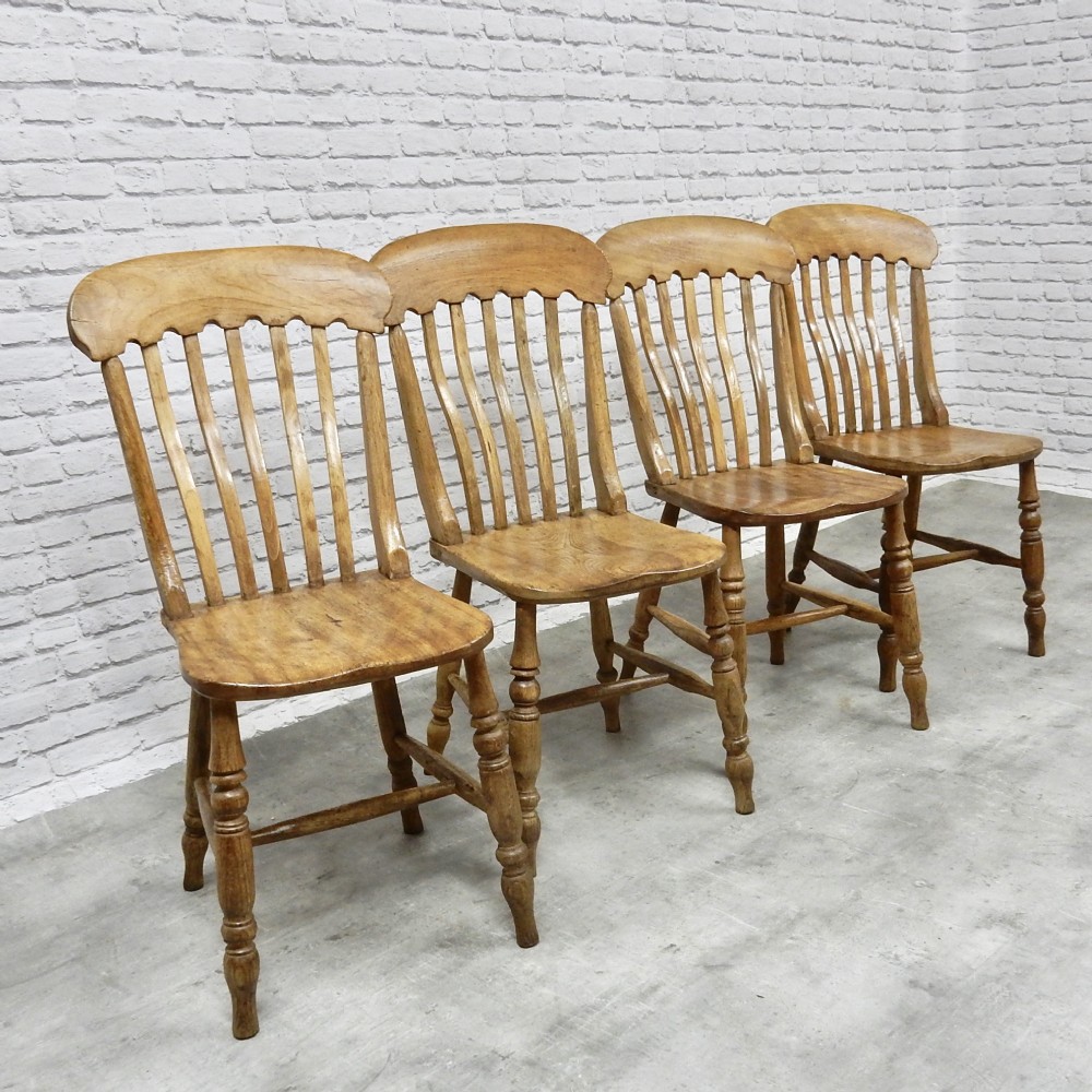 Set 4 Windsor Country Kitchen Chairs