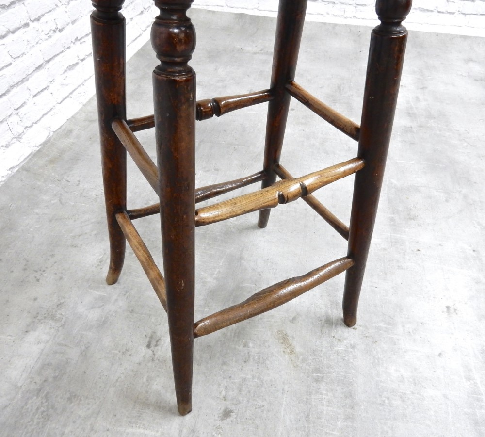 Tall antique bar Stool View IV