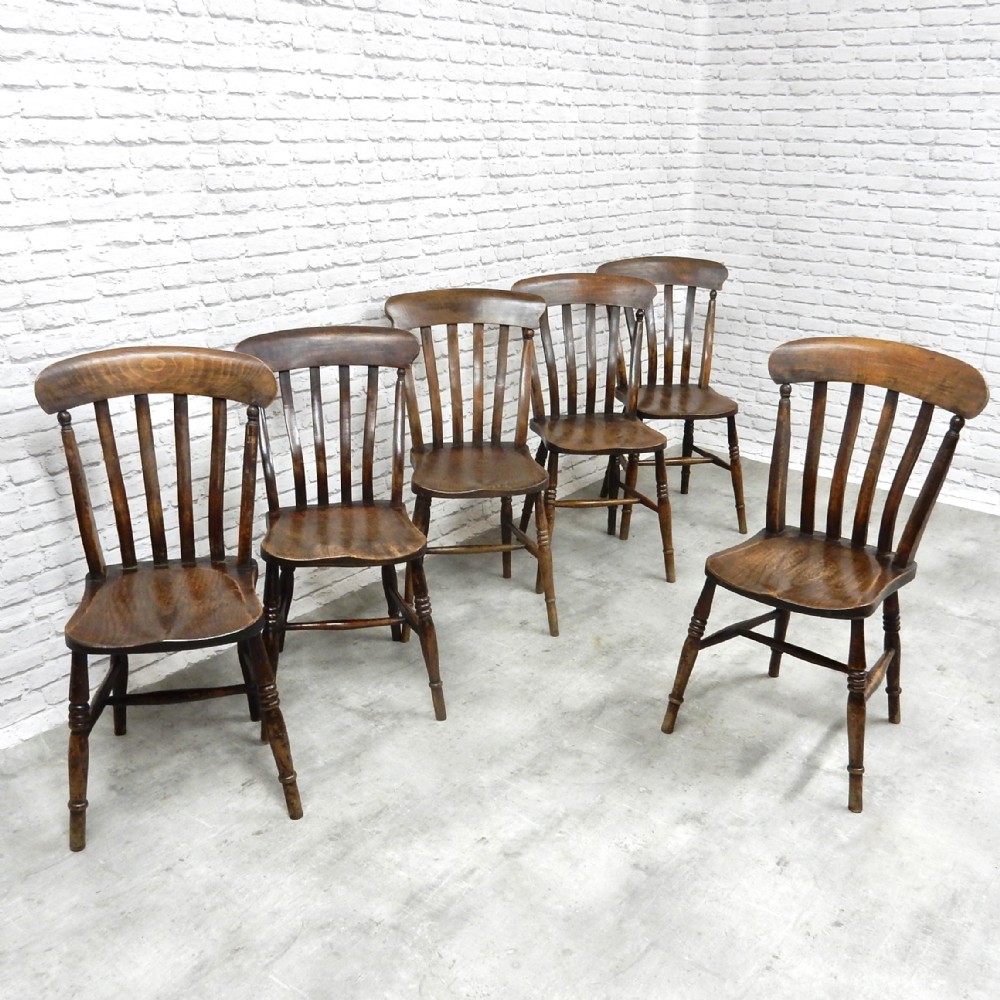 Set 6 Farmhouse Kitchen Chairs