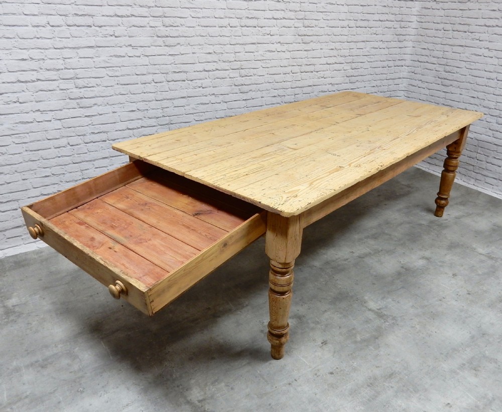 Large Pine Farmhouse Kitchen Table View IV