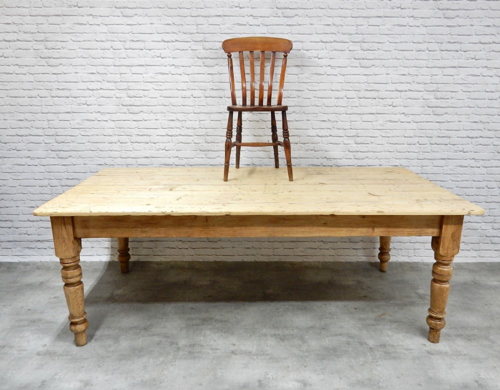Large Pine Farmhouse Kitchen Table View VII