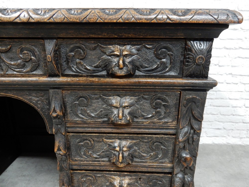 Oak Pedestal Desk View VII