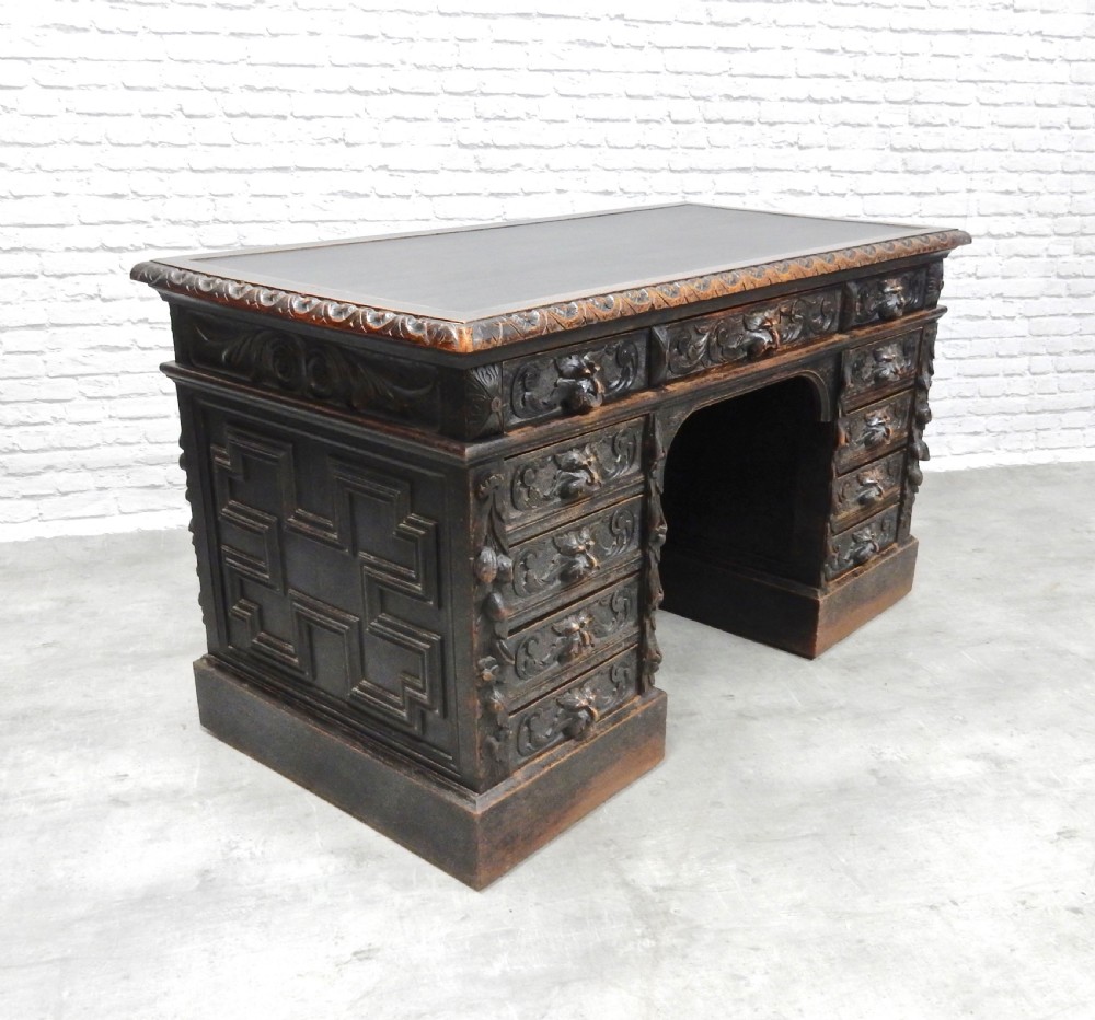 Oak Pedestal Desk View VIII