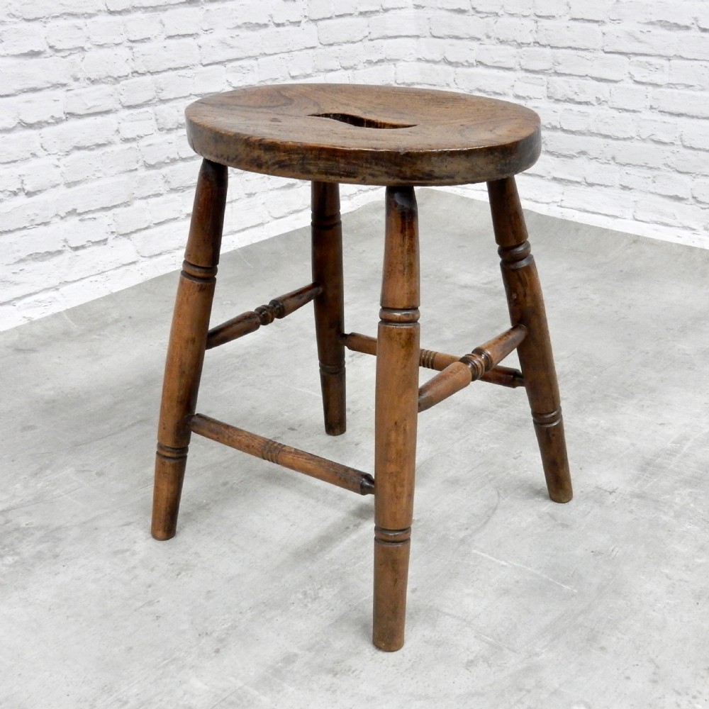 C19th Country Stool View II