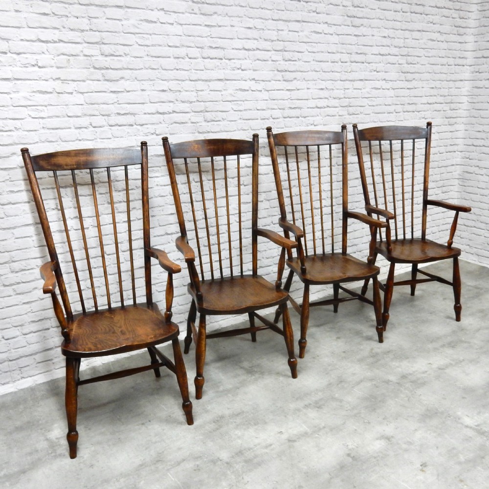 Set 4 Windsor Armchairs View III