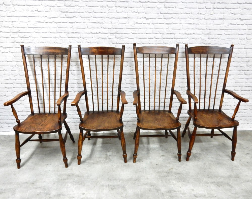 Set 4 Windsor Armchairs View IV