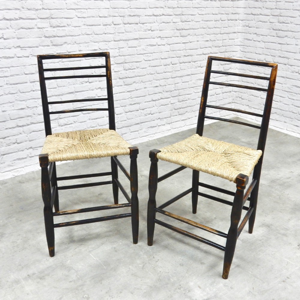 Pair of Arts & Crafts Side Chairs View III