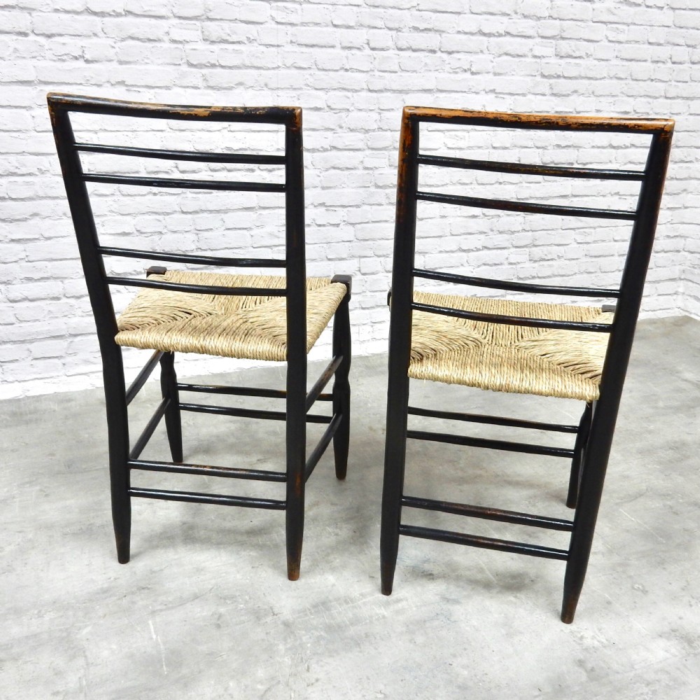 Pair of Arts & Crafts Side Chairs View VII
