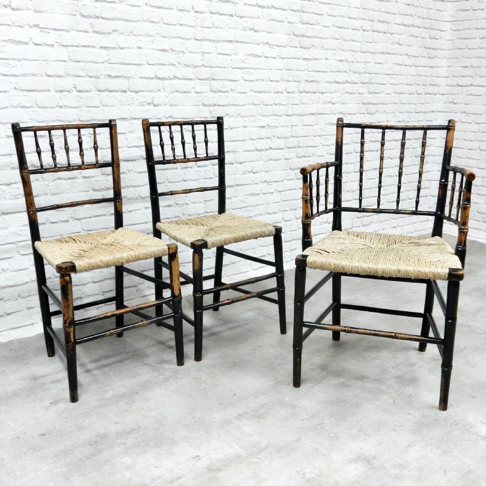 W.Morris Sussex Chairs x3