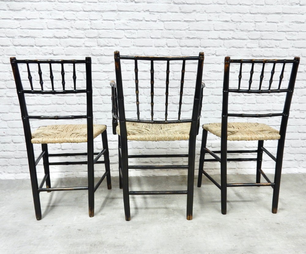 W.Morris Sussex Chairs x3 View V