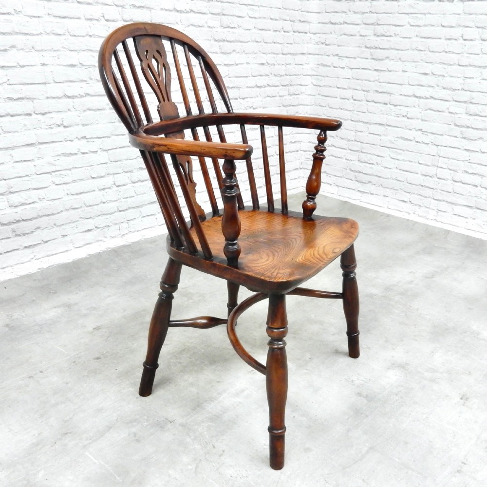 Yew Wood Windsor Armchair View V