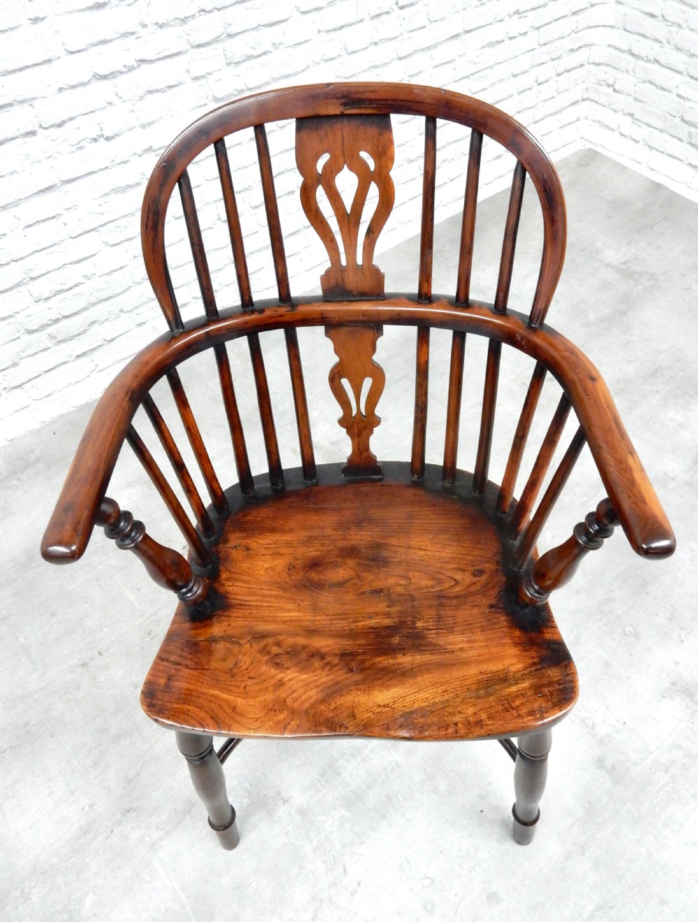 Yew Wood Windsor Armchair View V