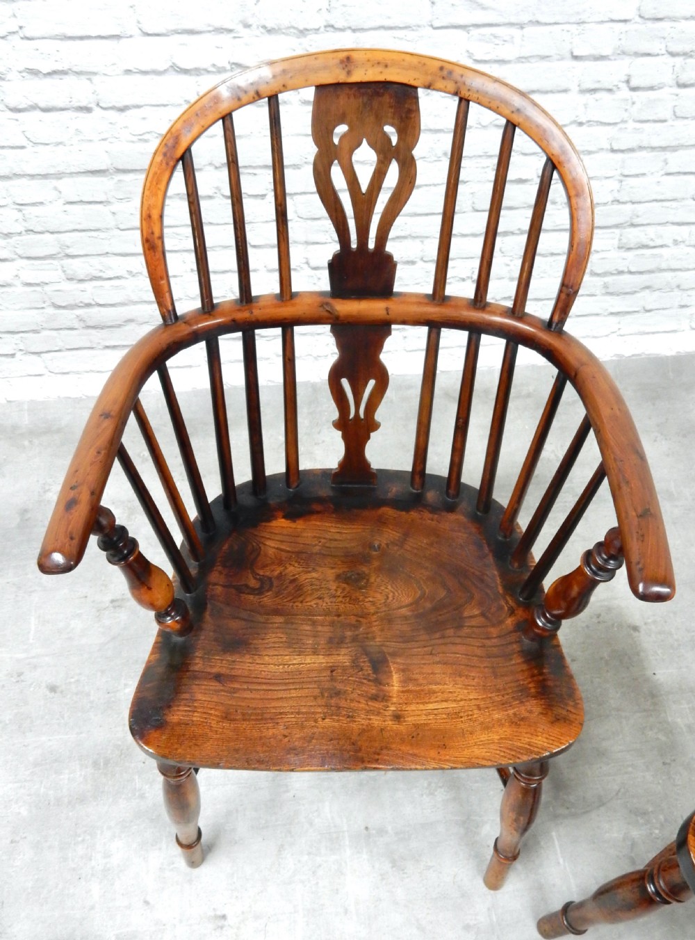 2x Named Yew Wood Windsor Armchair View VII