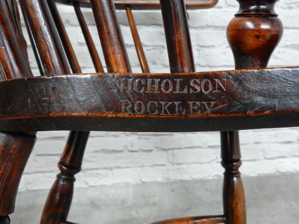 2x Named Yew Wood Windsor Armchair View XIII