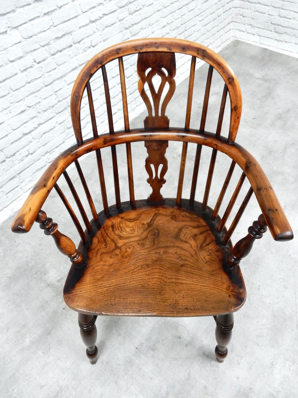 Yew Wood Windsor Armchair View V