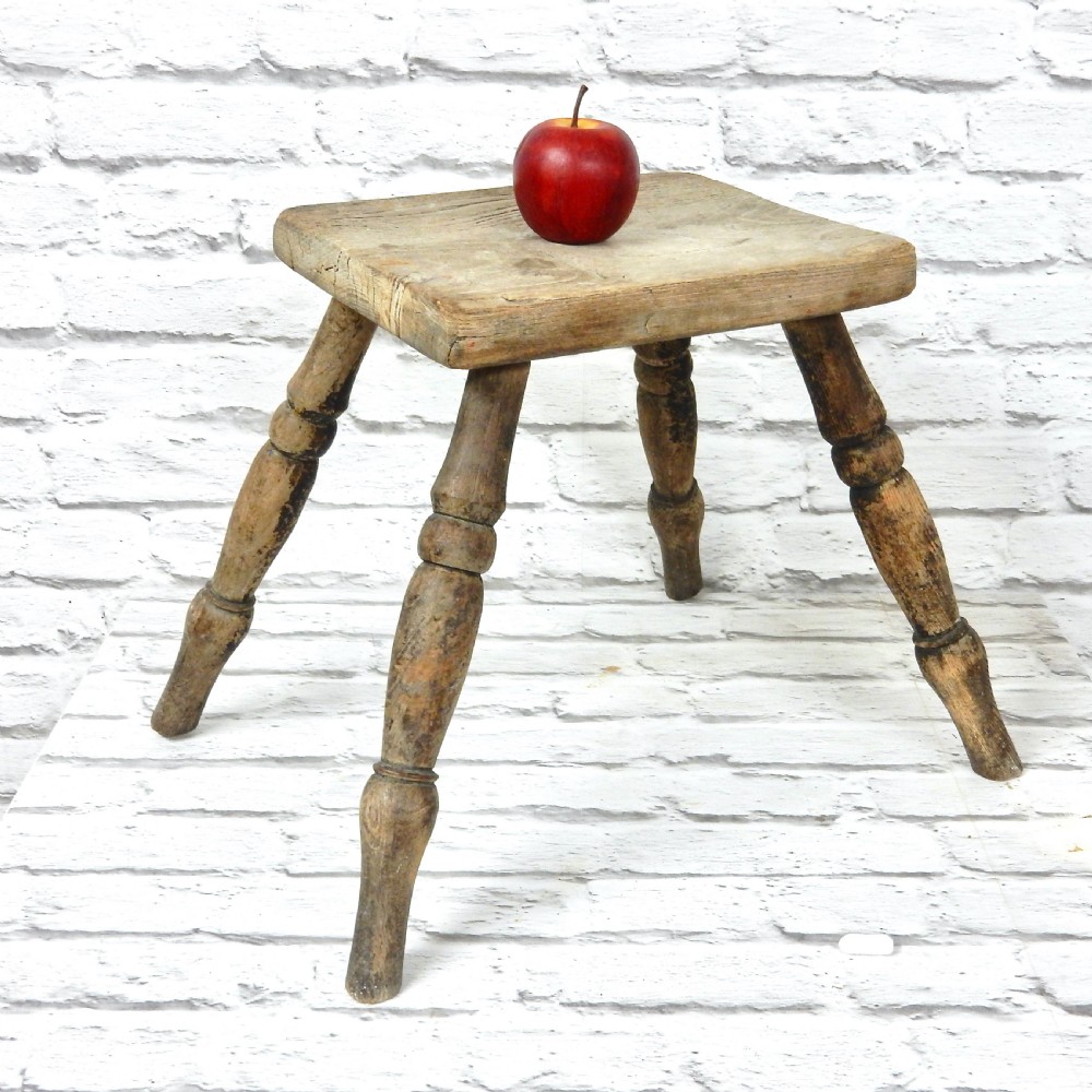 C19th Country Stool View II